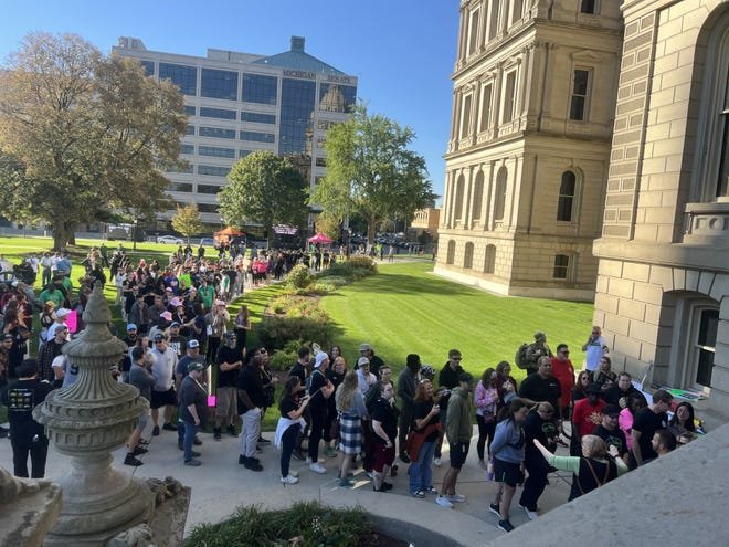 Hundreds Protest At Michigan Capitol Proposed Pot Tax Hike